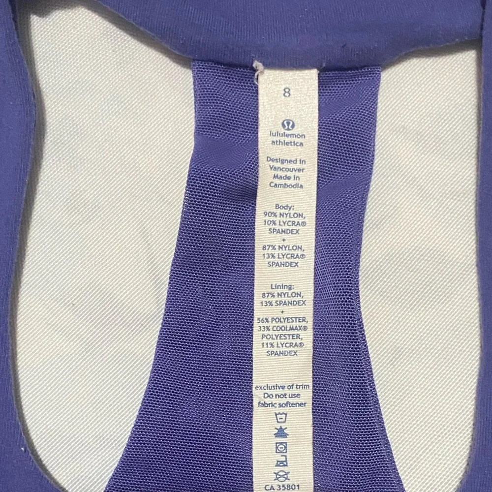 Lululemon Scoop Neck Tank Royalty Space Dye 8